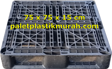palet plastik bekas murah ukuran 75 x 75 x 15 cm