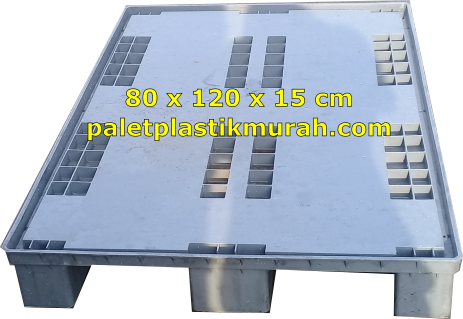 palet plastik bekas murah ukuran 80 x 120 x 15 cm