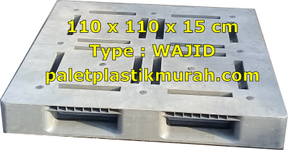 palet plastik bekas ukuran 110x110x15cm